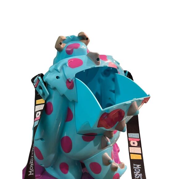 Disney Park Monsters Inc Sulley Popcorn Bucket w/ Strap Pixar Fest 2018 Souvenir - Picture 13 of 13